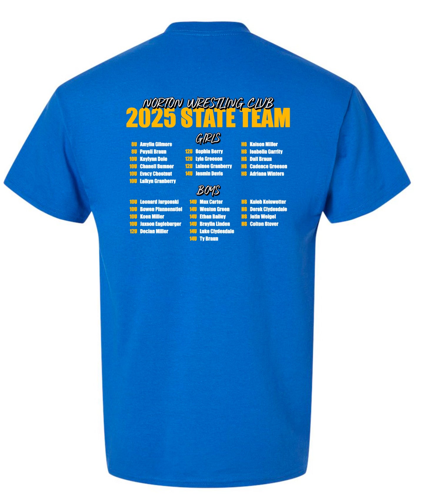 2025 Kids State Wrestling (PERFORMANCE STYLE)