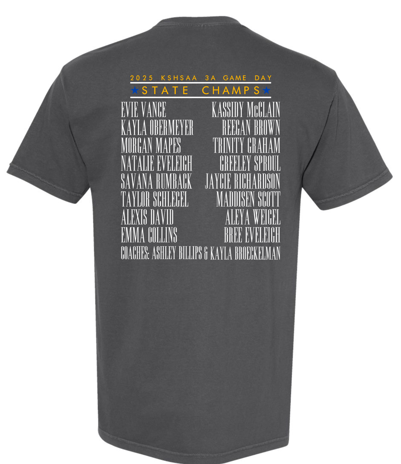 NCHS Cheer State Champs (Comfort Colors Brand)