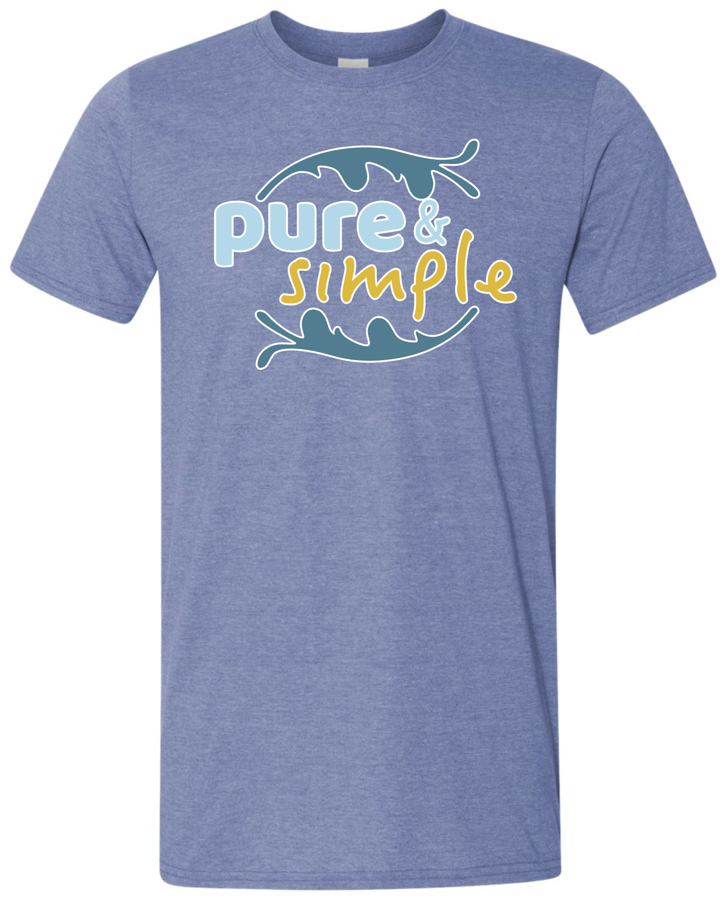 Pure & Simple T-Shirt (Heather Indigo)