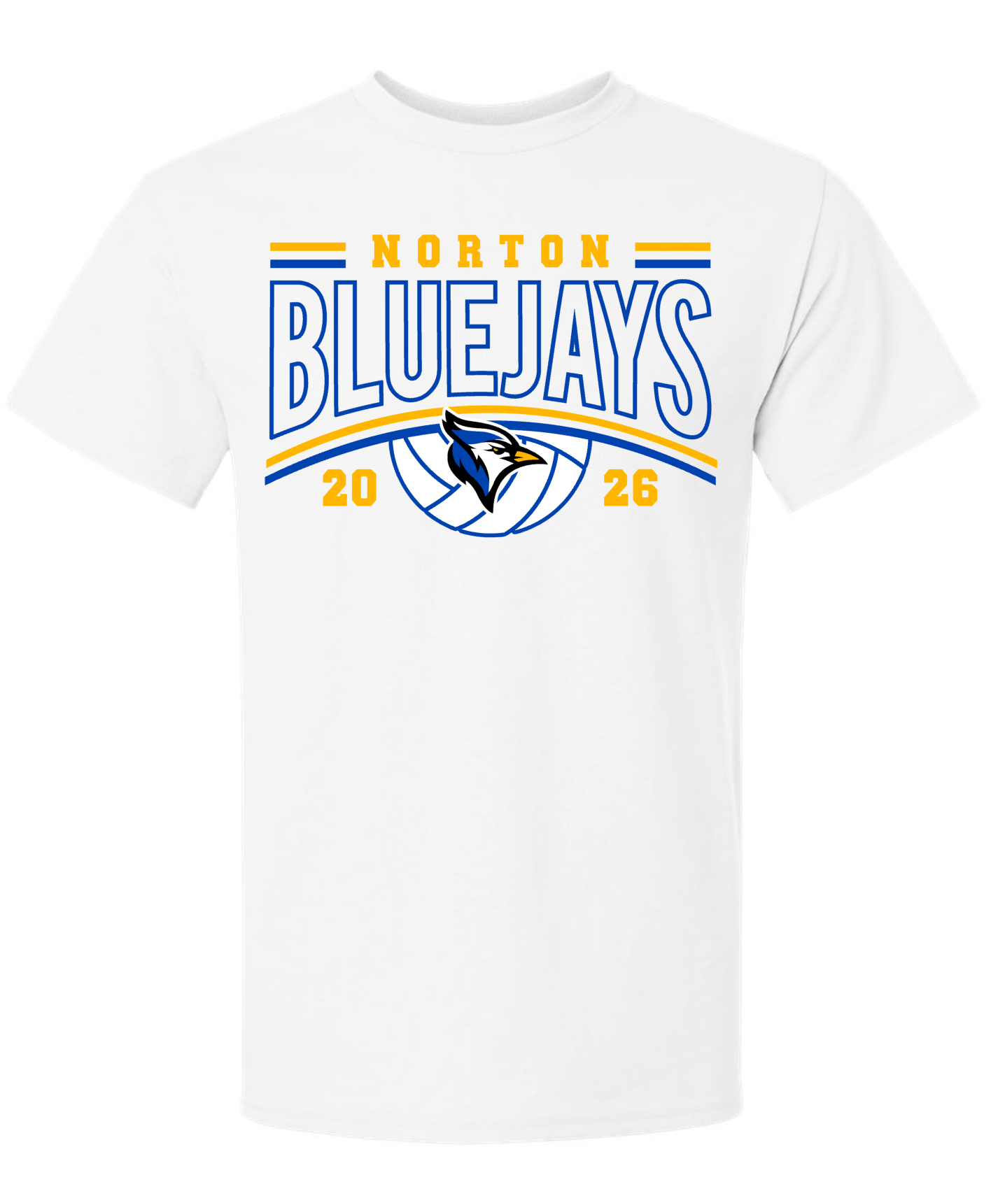 Bluejay Volleyball 2026 White (Bella+Canvas Brand)
