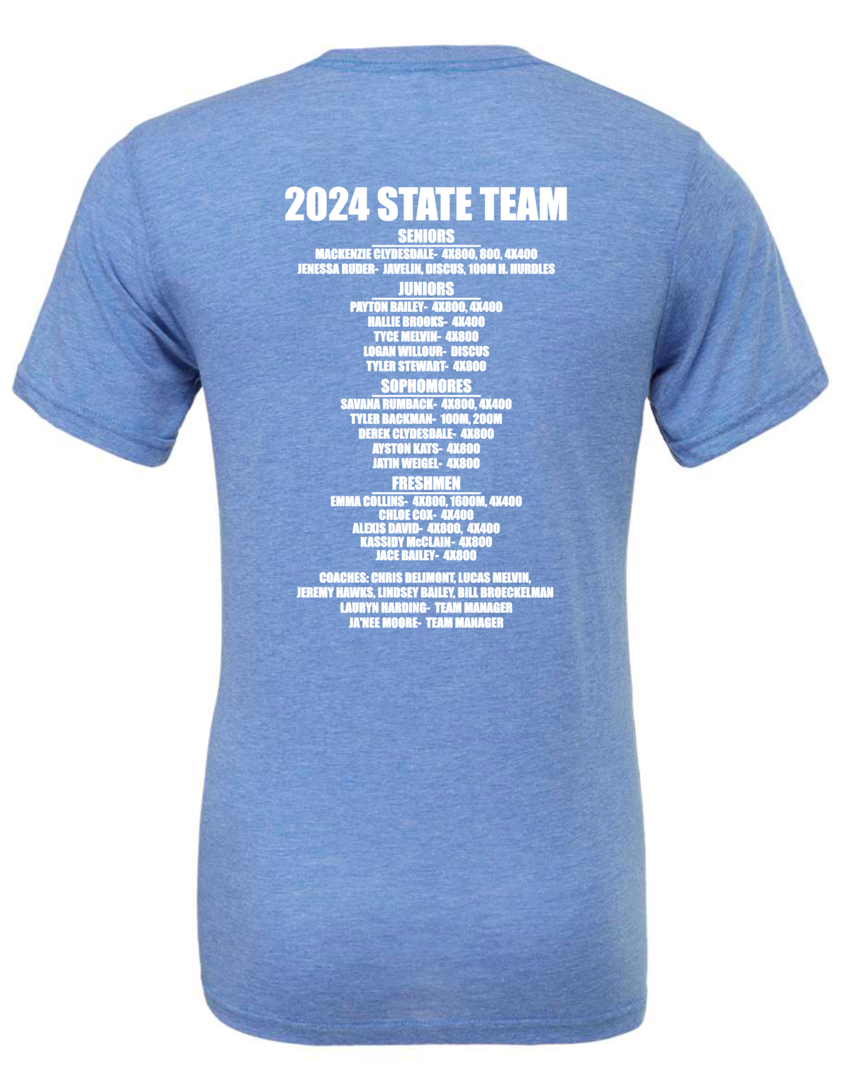 2024 STATE TRACK & FIELD (BELLA+CANVAS BRAND)