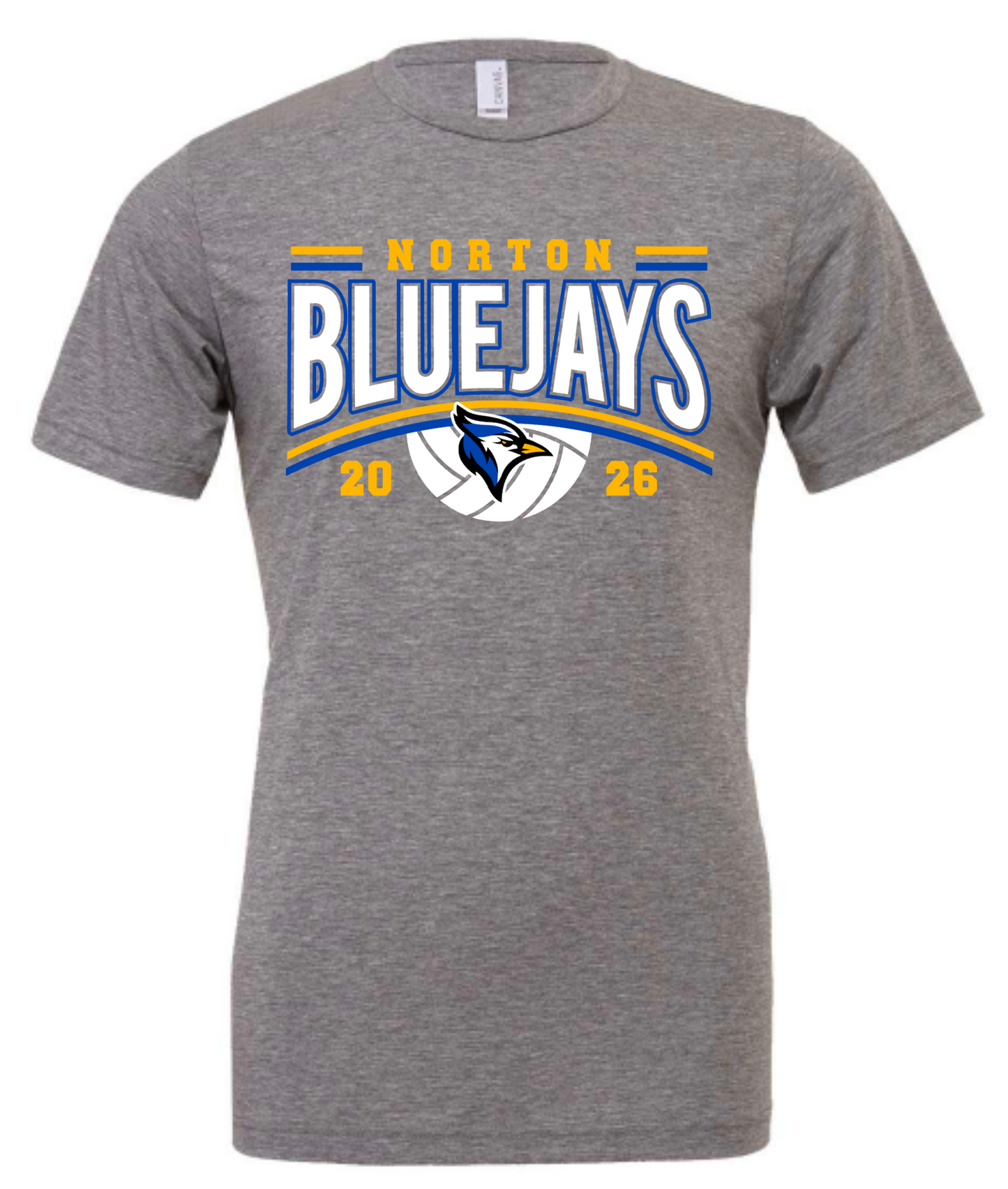 Bluejay Volleyball 2026 Gray (Bella+Canvas Brand)