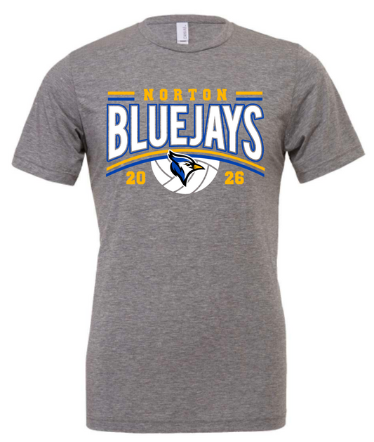 Bluejay Volleyball 2026 Gray (Bella+Canvas Brand)